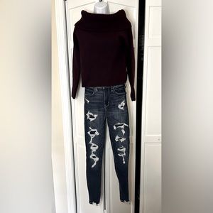 American eagle dark distressed Jean NWT size 2 short